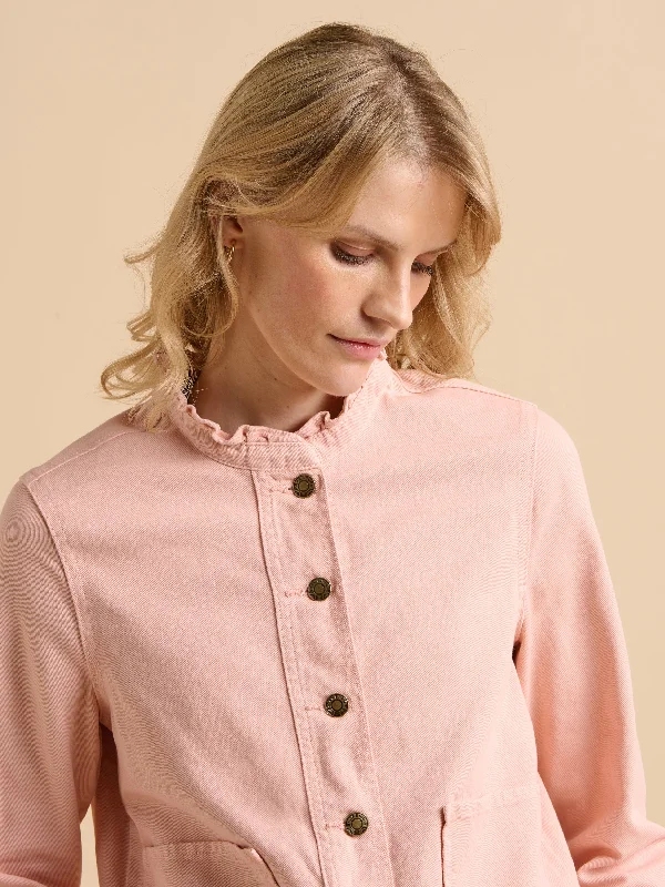 Fashionable clothing that fits every occasion   Frill Neck Denim Jacket