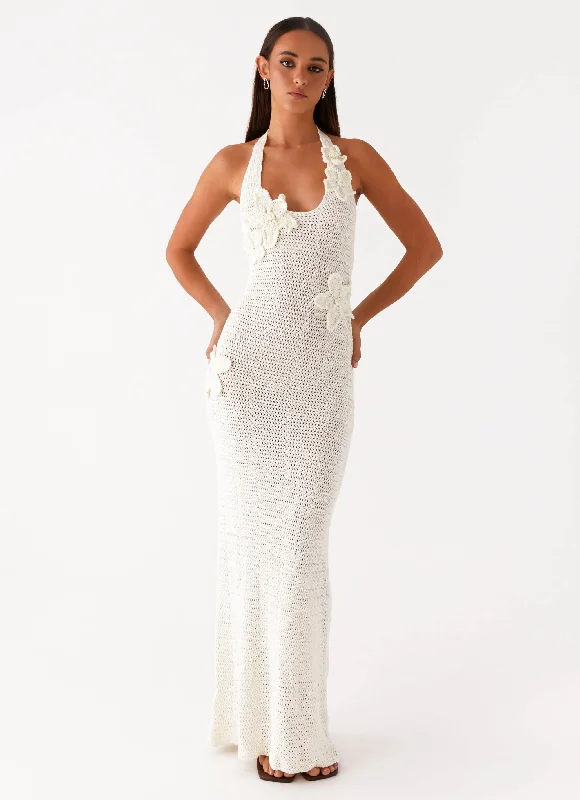 Curated collections for modern, fashionable women   Novalee Flower Crochet Maxi Dress - Ivory