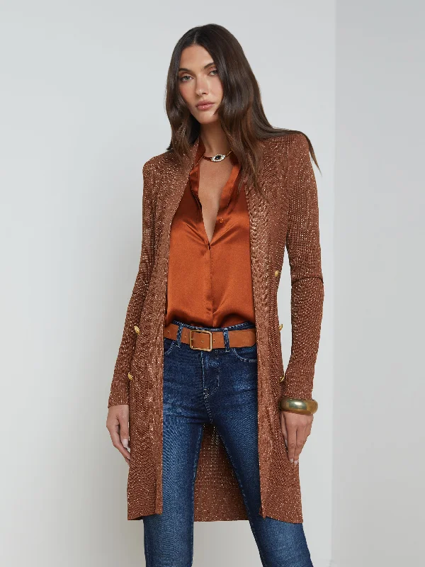 Create a timeless wardrobe with fashionable pieces   Noe Double-Breasted Cardigan