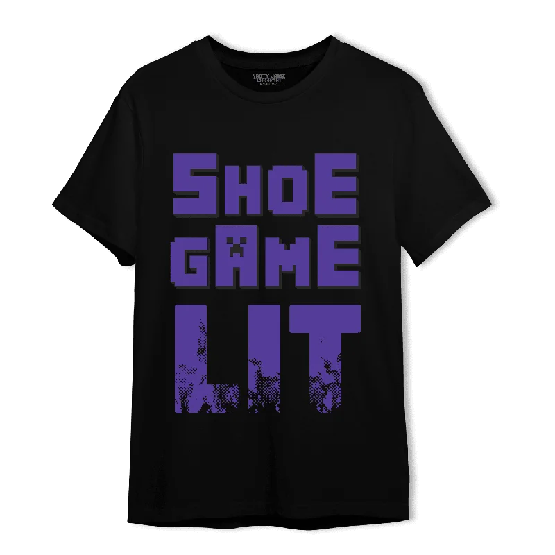 NastyJamz Field Purple 12s T Shirt Match Shoe Game Lit