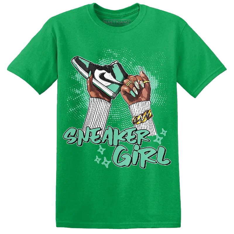 NastyJamz High OG Green Glow 1s T Shirt Match Sneaker Girl Nail