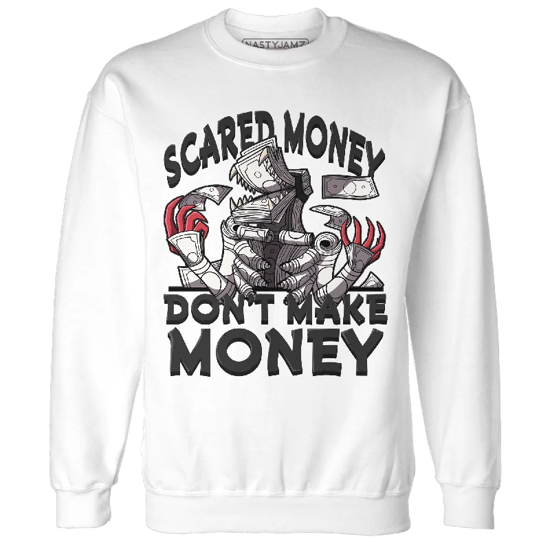 Sustainable fashion for stylish women   NastyJamz Jumman Jack University Red Sweatshirt Match Scared Money