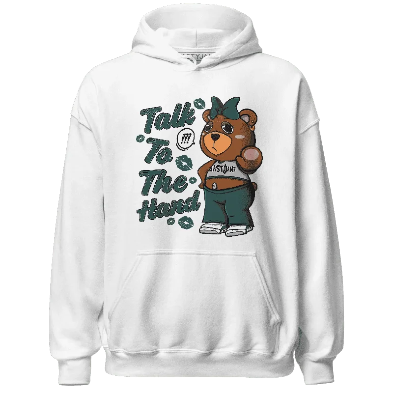 Casual yet chic women’s outfits for work or play   NastyJamz Oxidized Green 4s Hoodie Match Talk To The Hand BERNIE