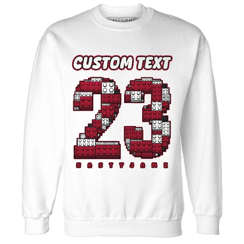 NastyJamz Retro Red Taxi 12s Sweatshirt Match Number 23 Custom Text