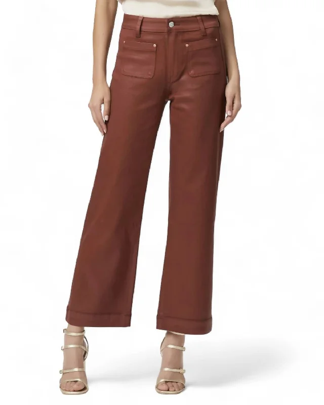 A perfect wardrobe for fashionable women   Leenah Ankle Jean In Coated Clay Sunset