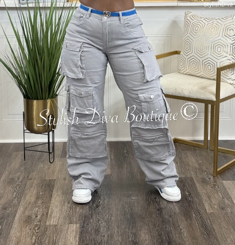 Versatile fashion options for every occasion   Best Kept Secret Cargo Pants up to 3XL (Grey)