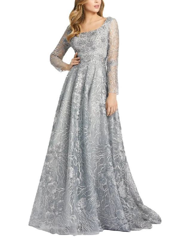 Fashion pieces that complement every woman’s style   Mac Duggal Jewel Encrusted Square Neck Gown