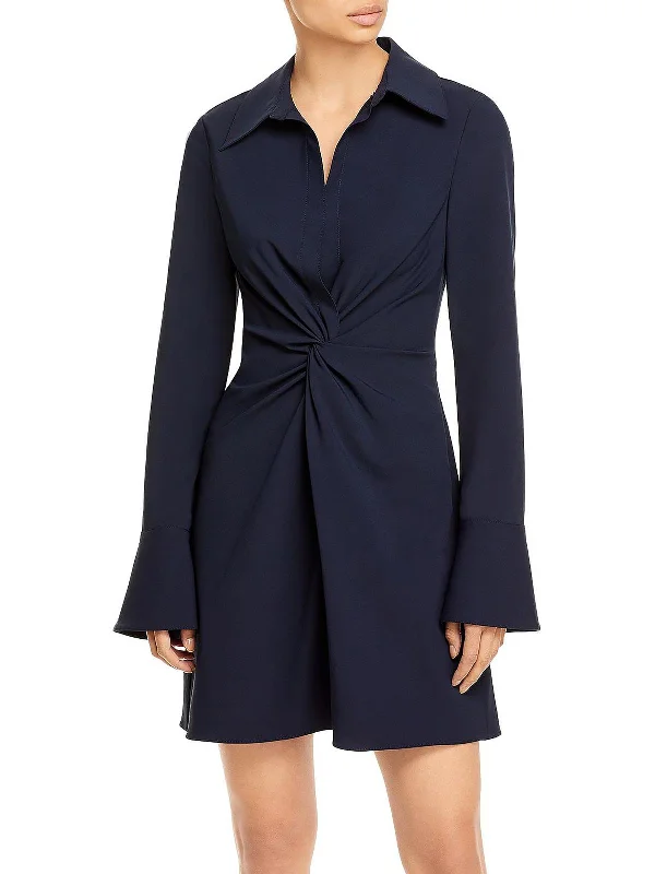 The ultimate destination for women’s clothing   Womens Knot-Front Mini Shirtdress
