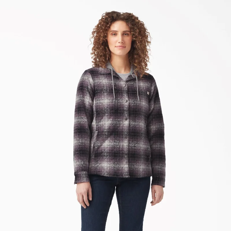 Women’s fashion that reflects your personality   Dickies Women's Hooded Flannel Shirt Jac