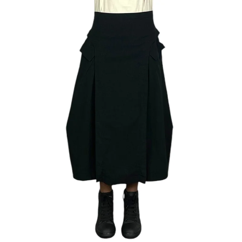 Trendy women’s clothing with a modern twist   PINSTRIPE CURVED SKIRT