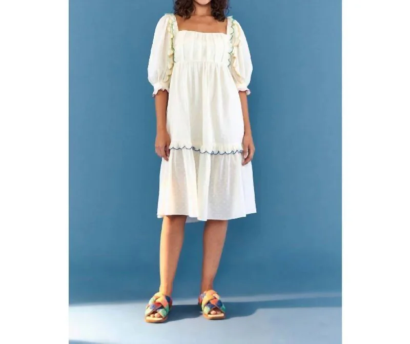 Women’s clothing to inspire confidence and beauty   Texture Midi Dress In Off White
